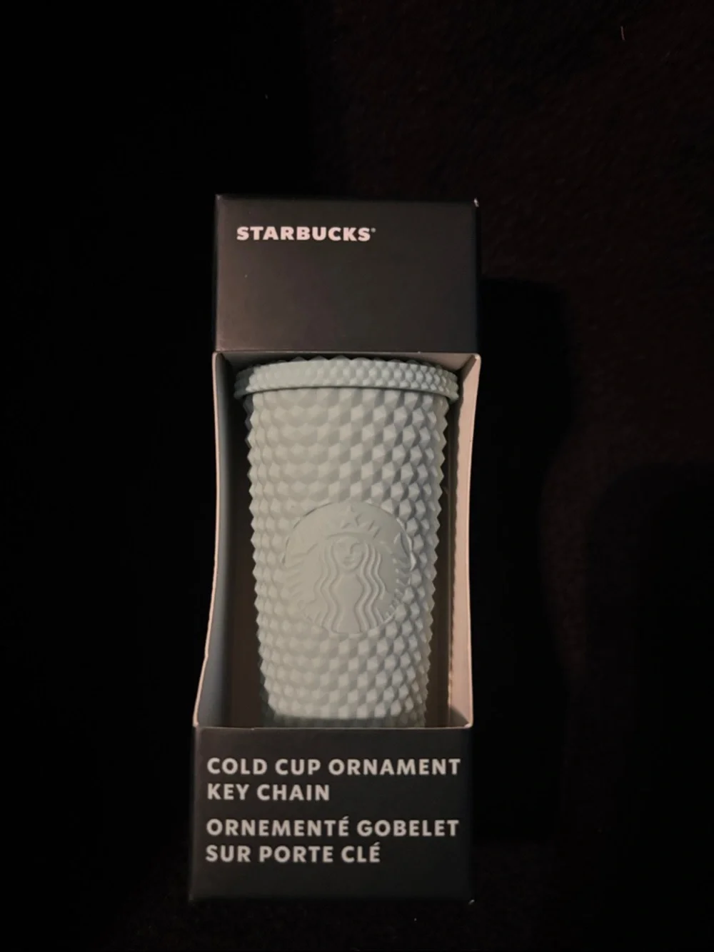 Starbucks Studded Cold Cup with Ornament/Keychain Matte Mint Green Super Cute!!